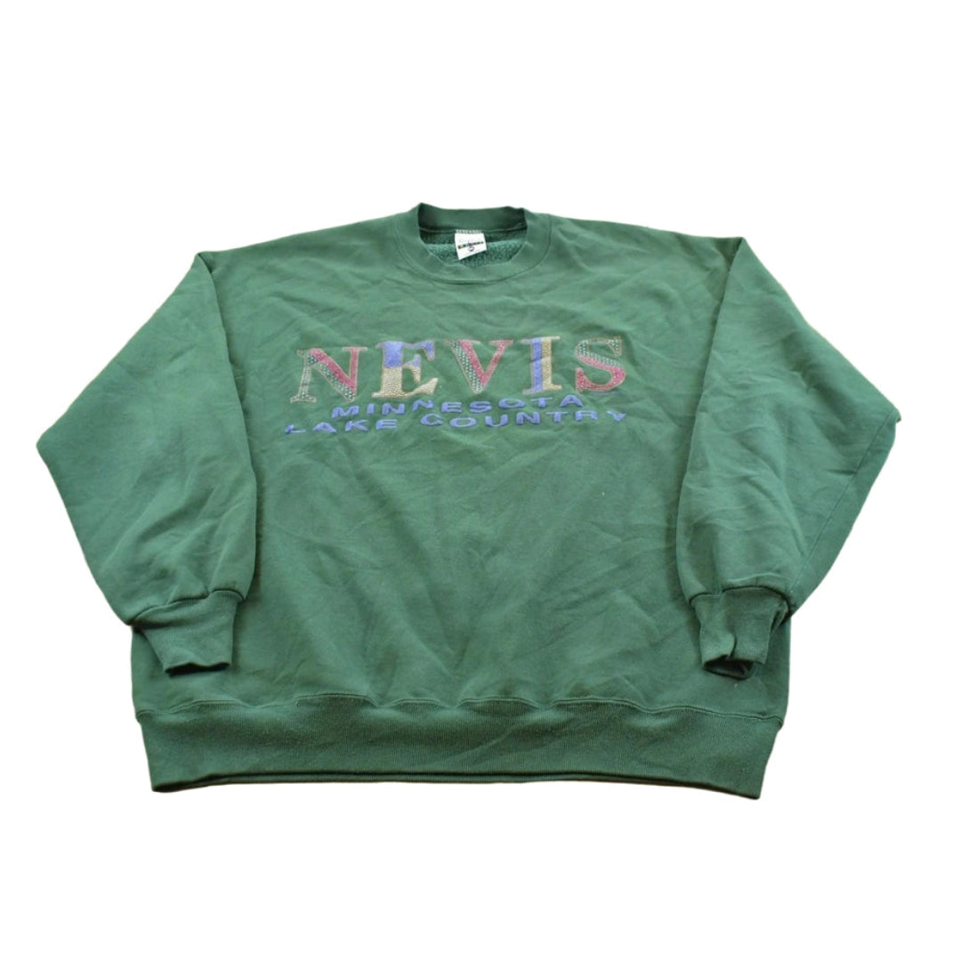 Vintage 1990s Gopher Sport Nevis Minnesota Lake Country Crewneck Sweatshirt Women's 2XL