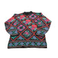 Vintage 1990s Laura Tyler Floral Acrylic Knit Crewneck Sweater Women's M