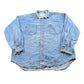 Vintage 1990s Distressed Levis Red Tab Denim Heavyweight Button Up Shirt Men's XL