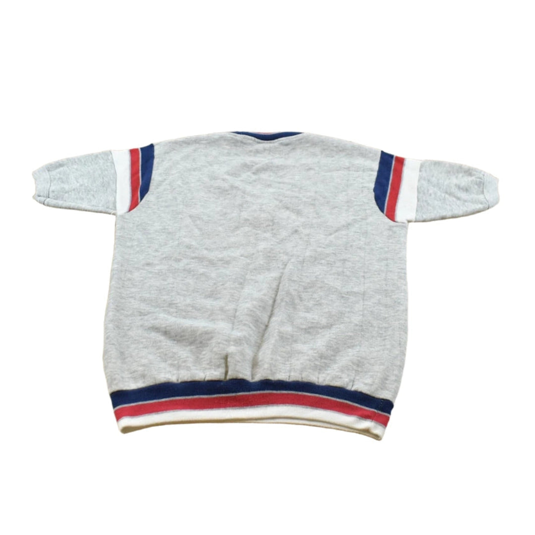 Vintage 1980s Fleece Mates Short Sleeve V-Neck Sweatshirt Men's S