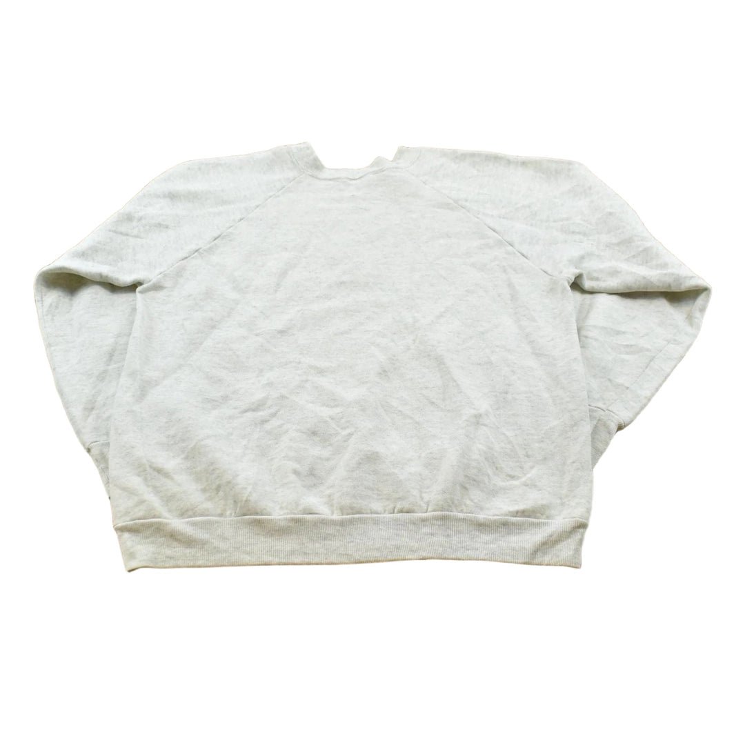 Vintage 1990s Embroidered Teddy Bear Love Raglan Crewneck Sweatshirt Men's S