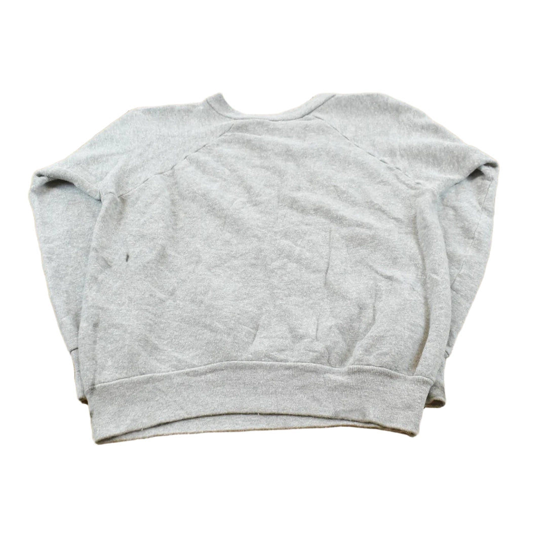 Vintage 1980s Blank Gray Raglan Crewneck Sweatshirt Men's XS