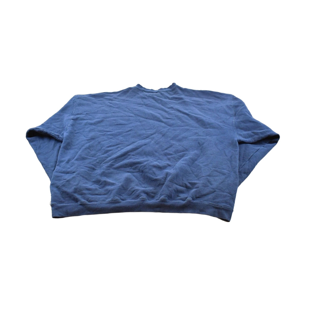 Vintage 1990s Tultex Blank Blue Crewneck Sweatshirt Men's XL