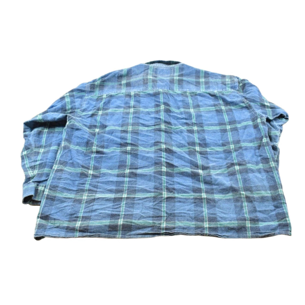 Vintage 1990s Oakland Outdoors Plaid Printed Cotton Flannel Button Up Shirt Men's XL