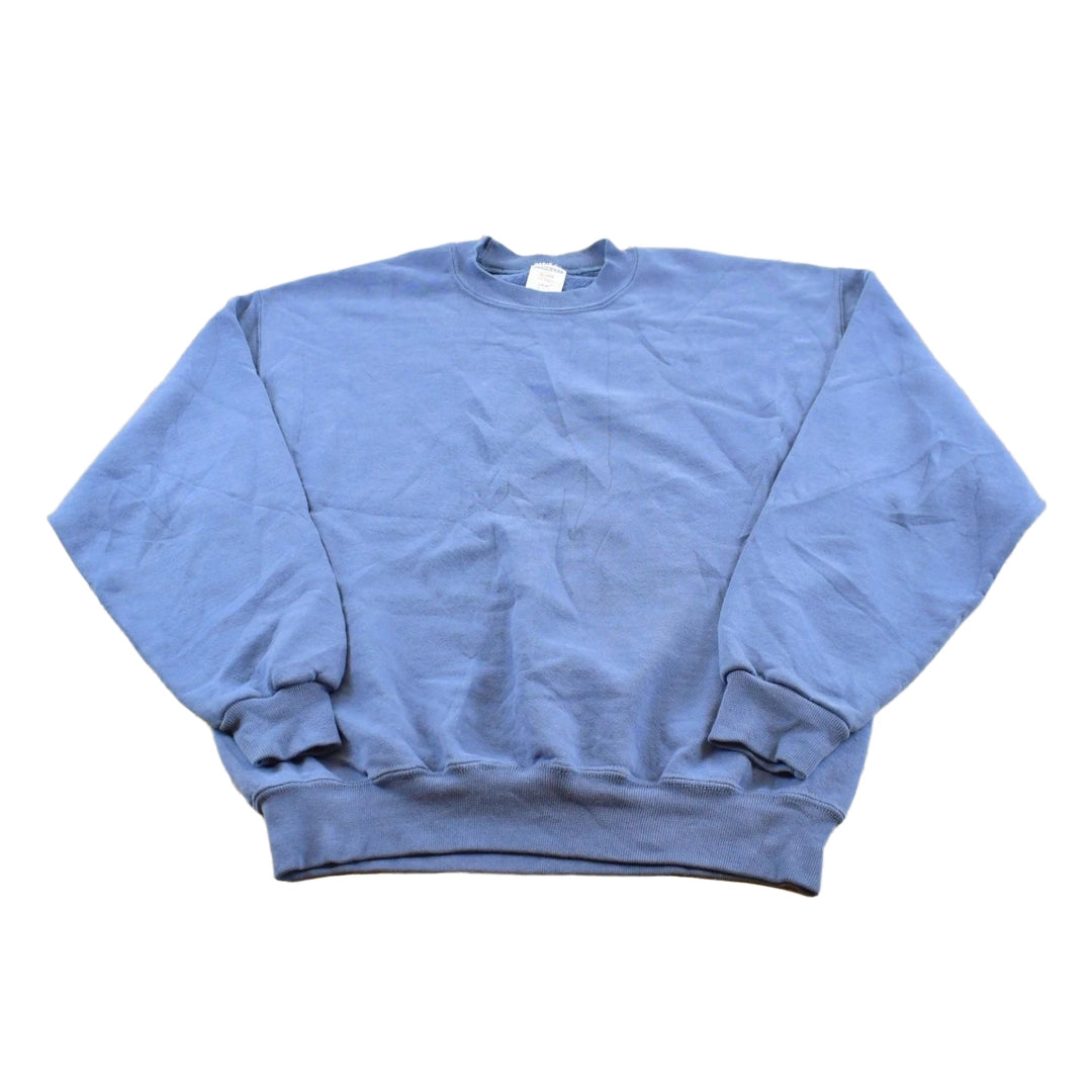 Vintage 1990s Jerzees Blank Blue Crewneck Sweatshirt Men's S
