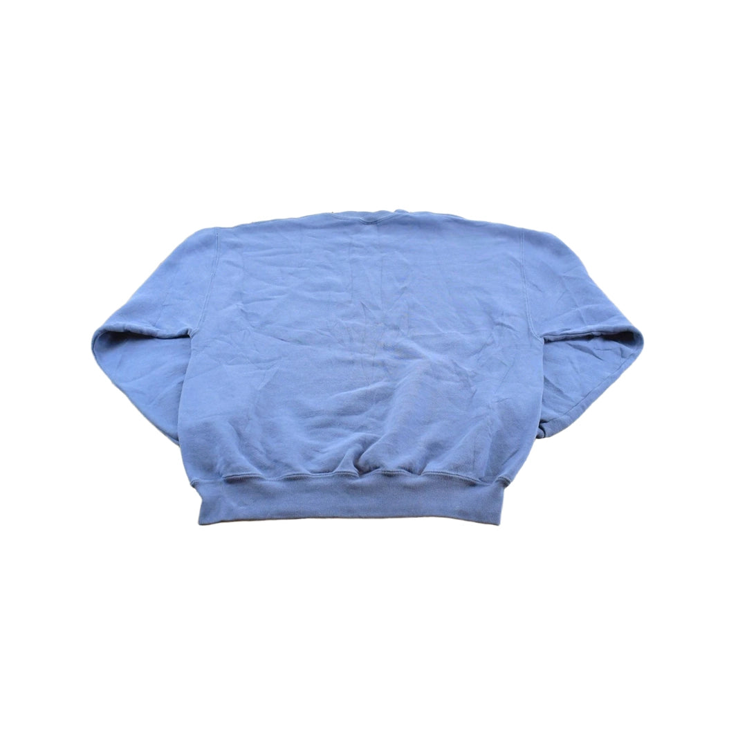 Vintage 1990s Jerzees Blank Blue Crewneck Sweatshirt Men's S