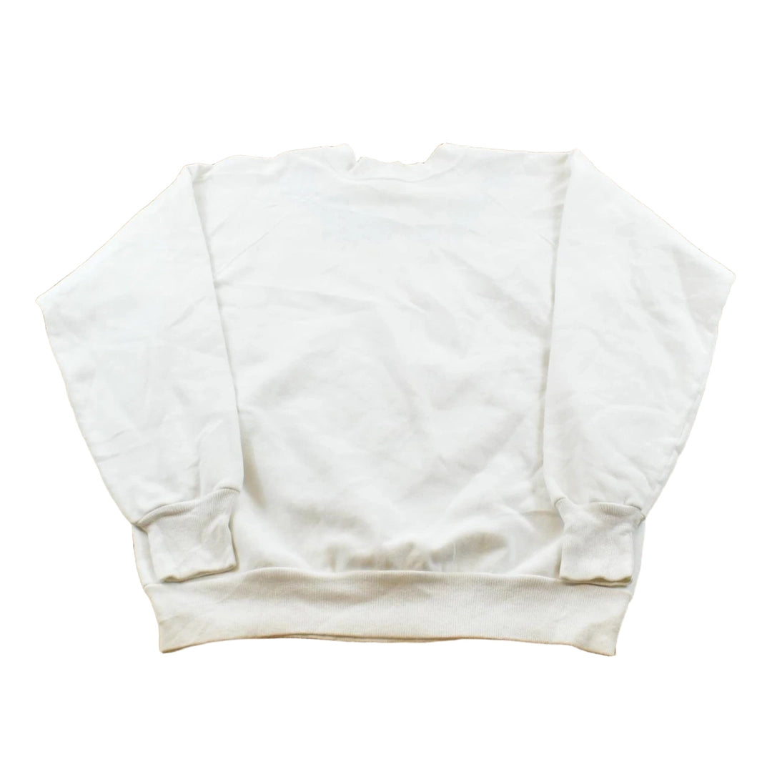 Vintage 1980s Flower Print Raglan Crewneck Sweatshirt Men's S