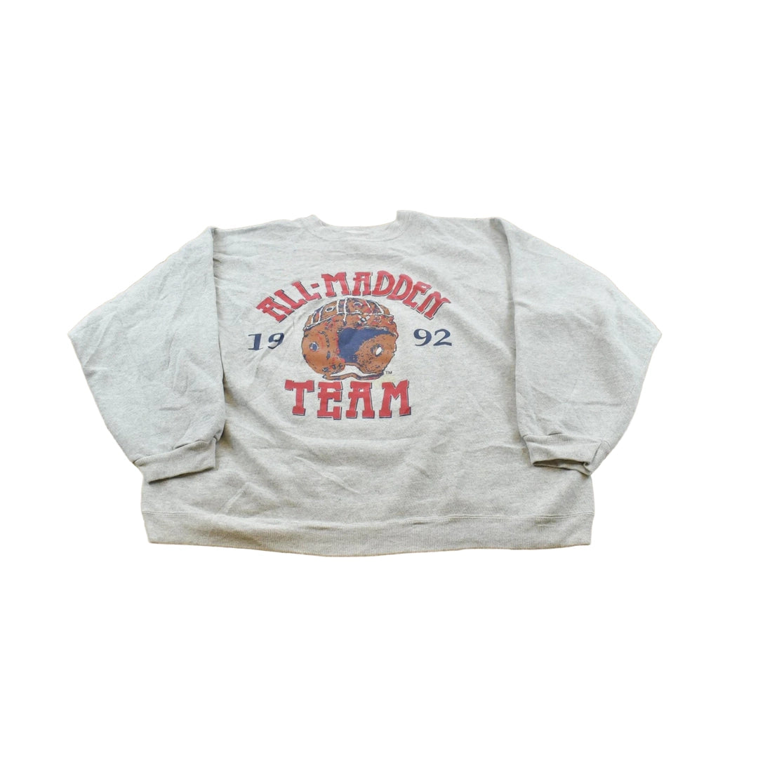 Vintage 1992 All Madden Team Football Crewneck Sweatshirt Men's L