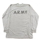 Vintage 1990 Army Heather Grey Mock Neck Long Sleeve T Shirt Men's M