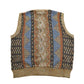 Vintage 1990s London Fog Fair Isle Knit V-Neck Pullover Sweater Men's L