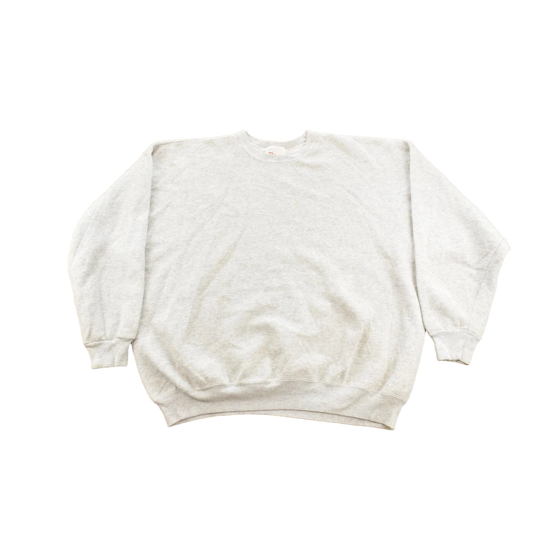 Vintage 1990s Hanes Premium Weight Blank Heather Grey Crewneck Sweatshirt Men's 2XL