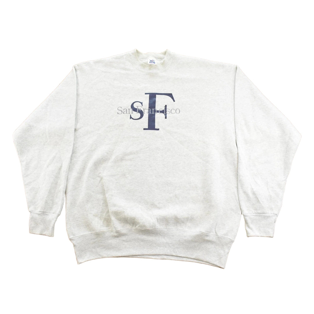 Vintage 1990s San Francisco Embroidered Travel Crewneck Sweatshirt Men's XL