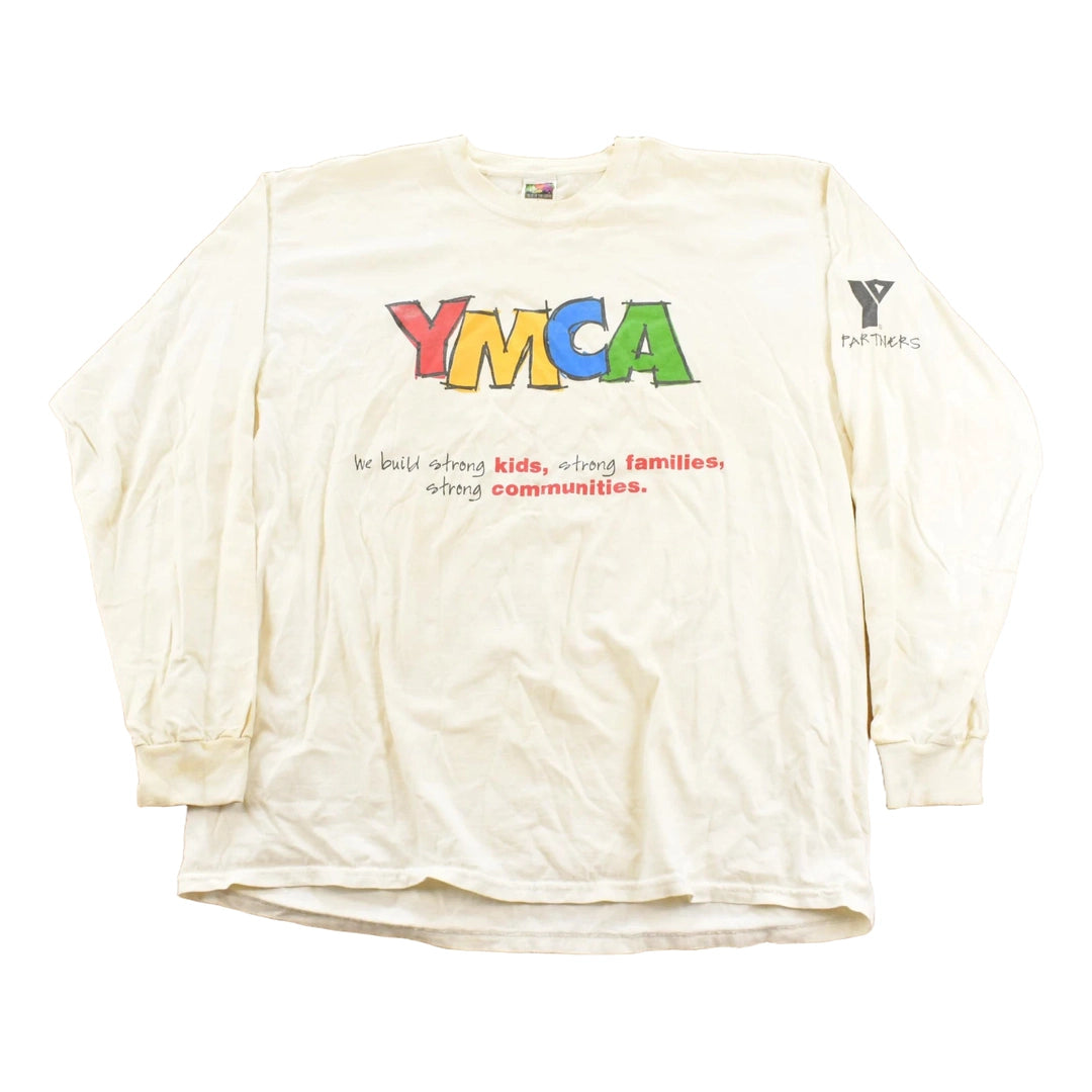 Vintage 1990s YMCA We Build Strong Kids, Families And Communities Long Sleeve T-Shirt Men's L