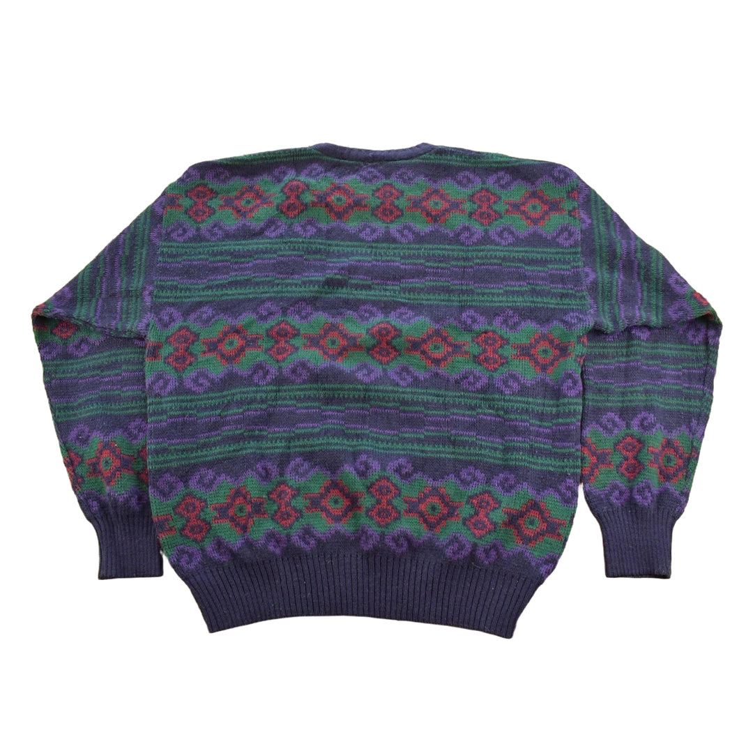 Vintage 1990s Maglificio Aztec Knit Pullover Sweater Men's L