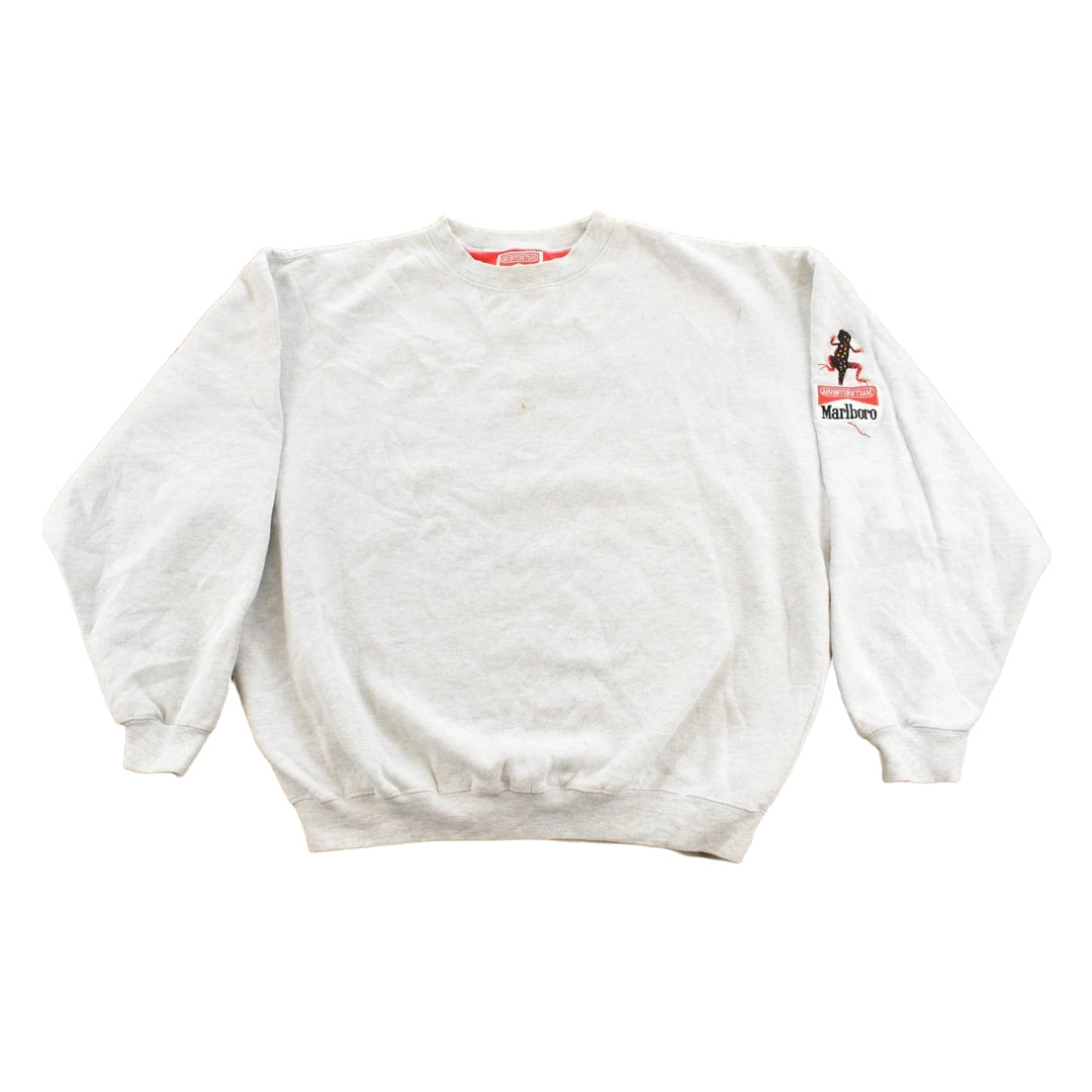 Vintage 1990s Marlboro Embroidered Lizard Logo Promotional Crewneck Sweatshirt Men's L