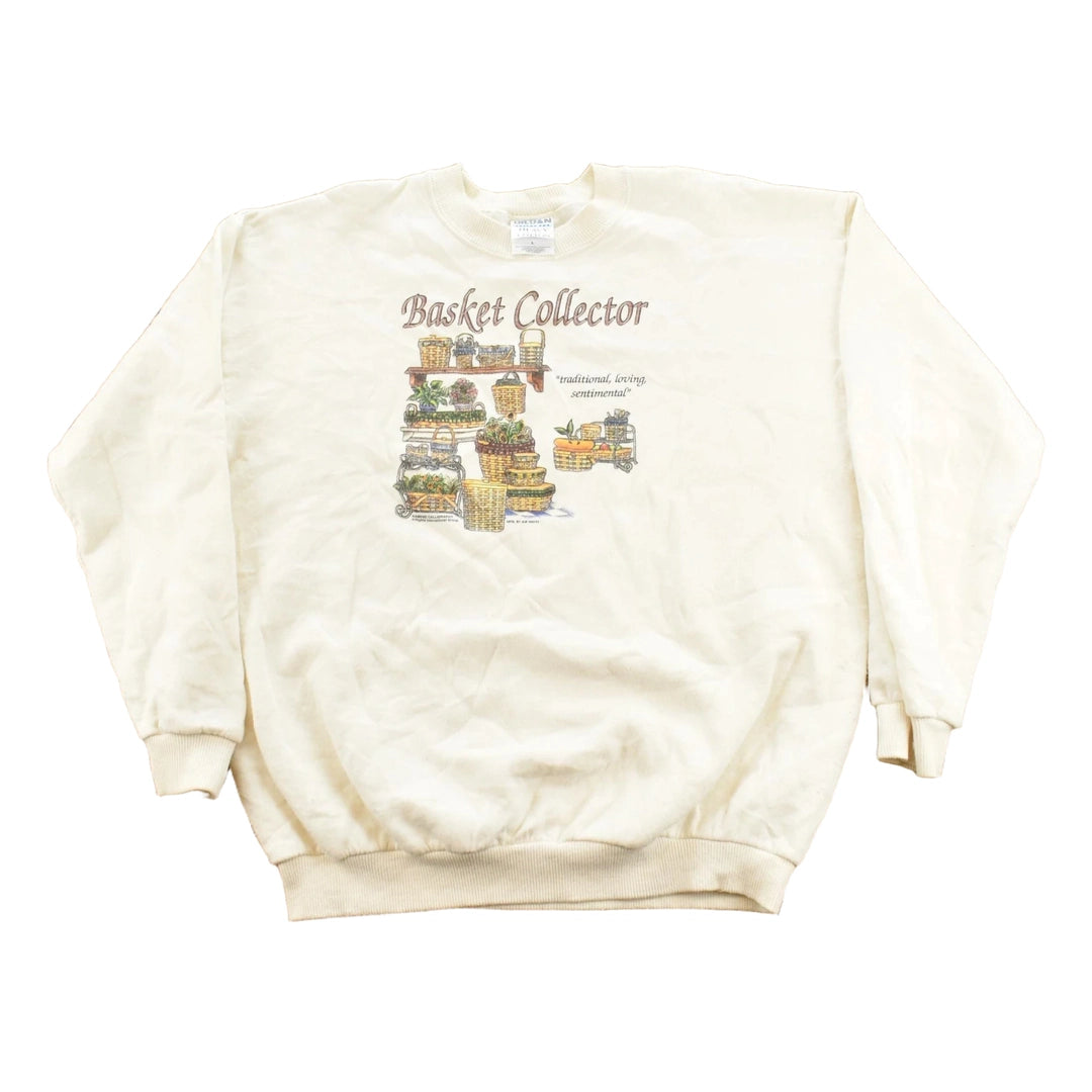 Vintage 2000s Basket Collector Graphic Crewneck Sweatshirt Men's L