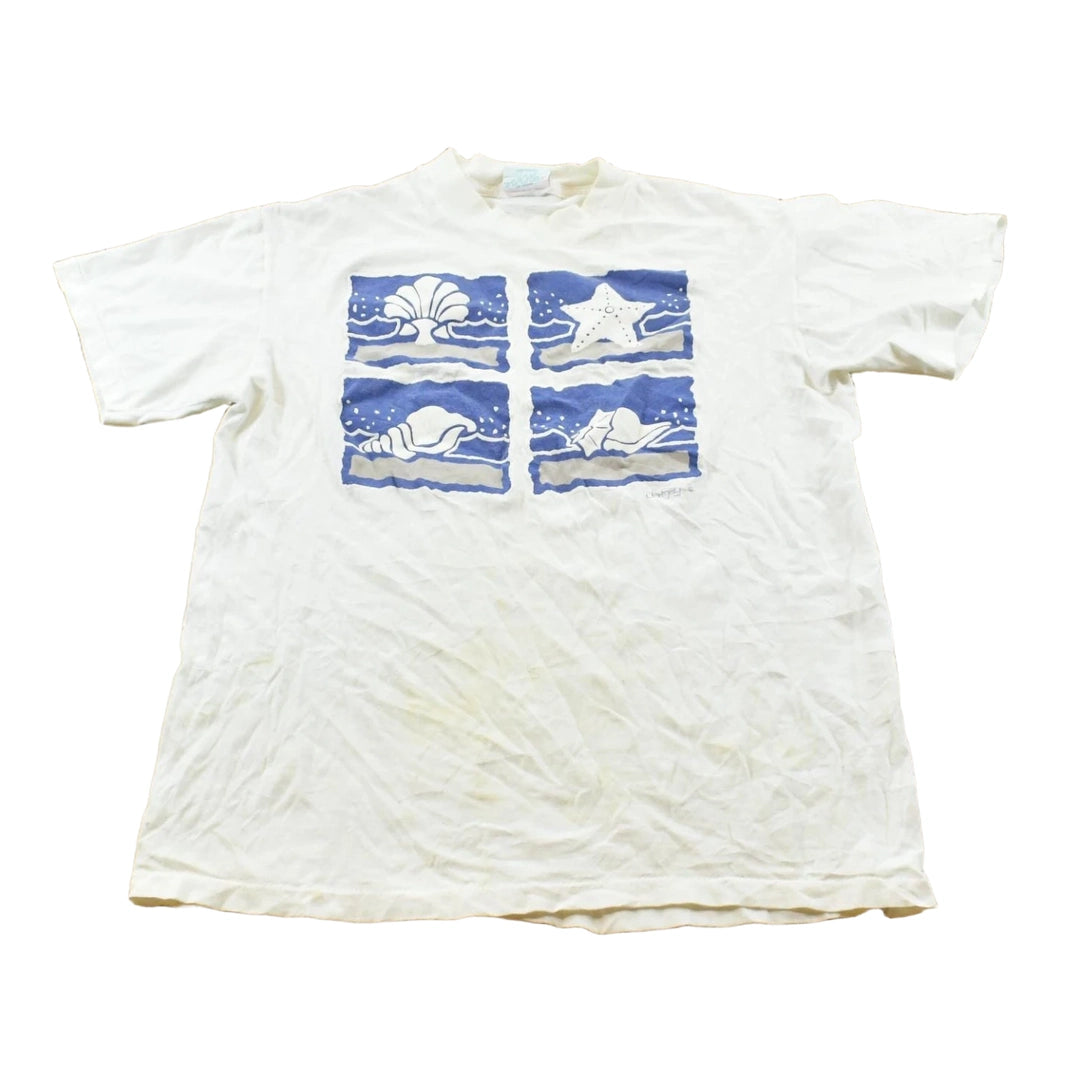Vintage 1990s Seashells Souvenir T-Shirt Men's M