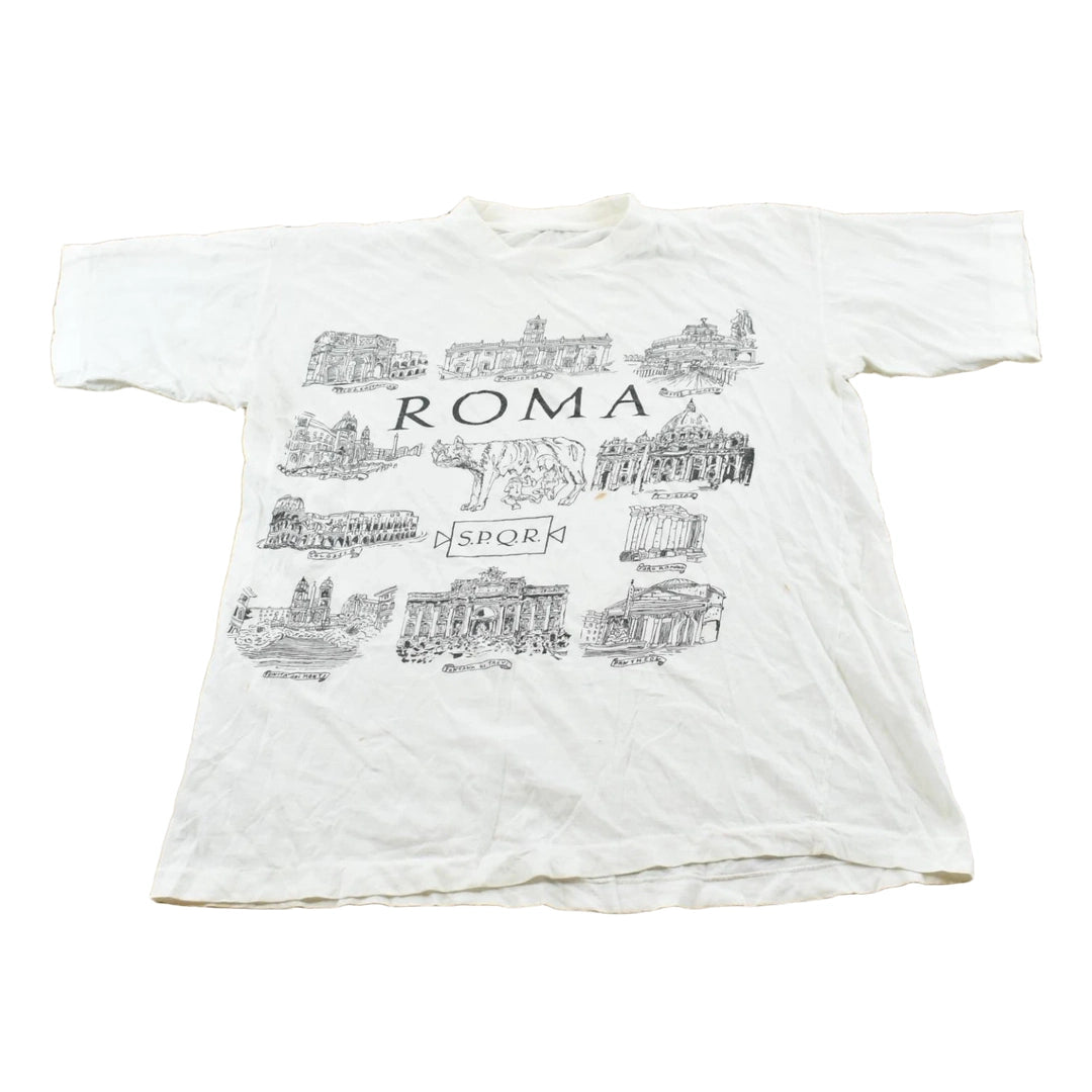 Vintage 1990s Roma Tourist Attraction Sightseeing Souvenir T-Shirt Men's M