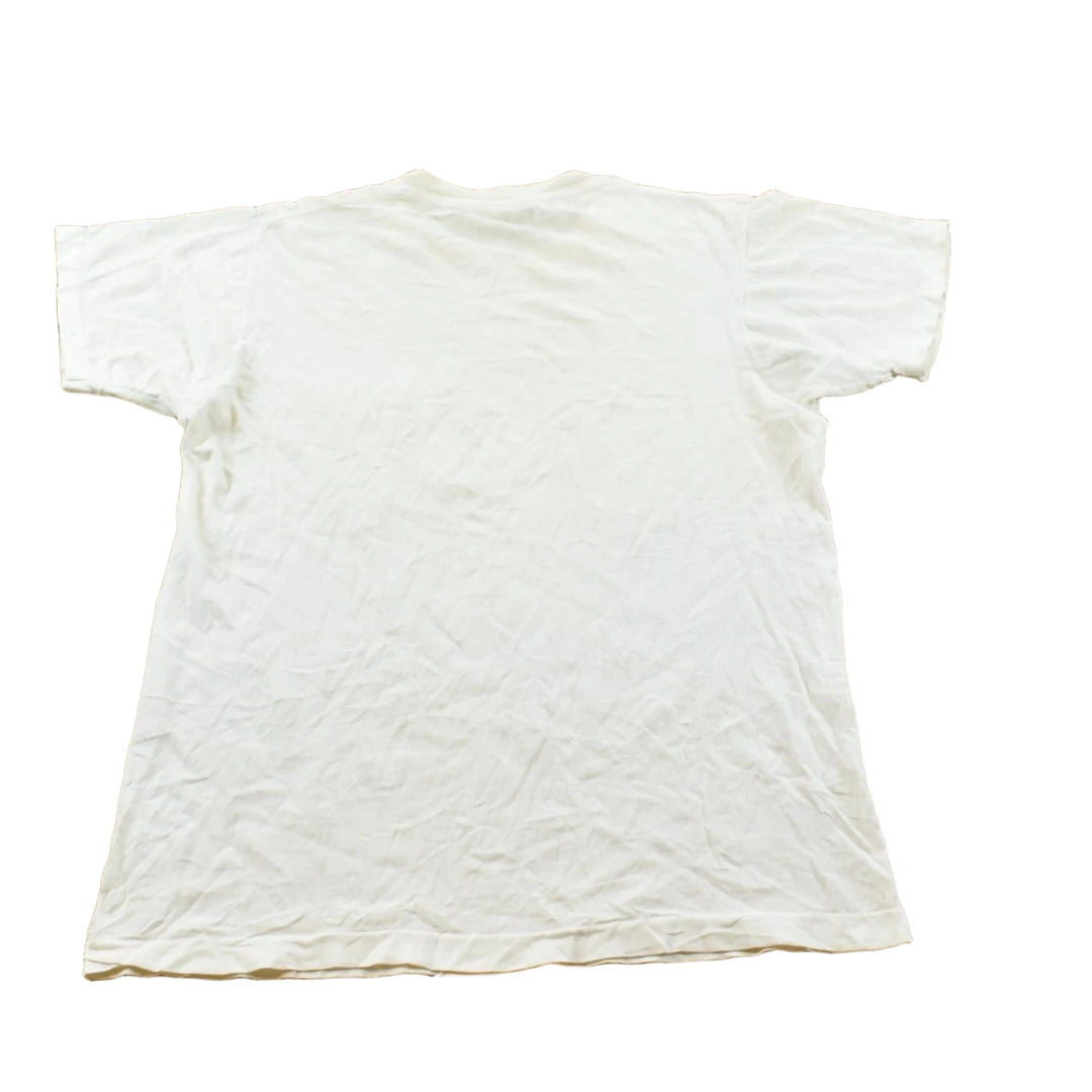 Vintage 1980s Blank White Pocket T-Shirt Men's M