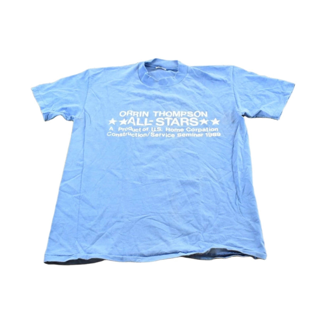 Vintage 1989 Orrin Thompson Homes All Stars Construction Promotional Souvenir T-Shirt Men's L