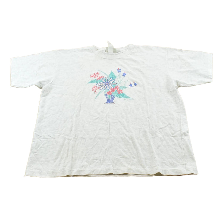 Vintage 1990s Northern Reflections Flower Vase Graphic T-Shirt Men's L