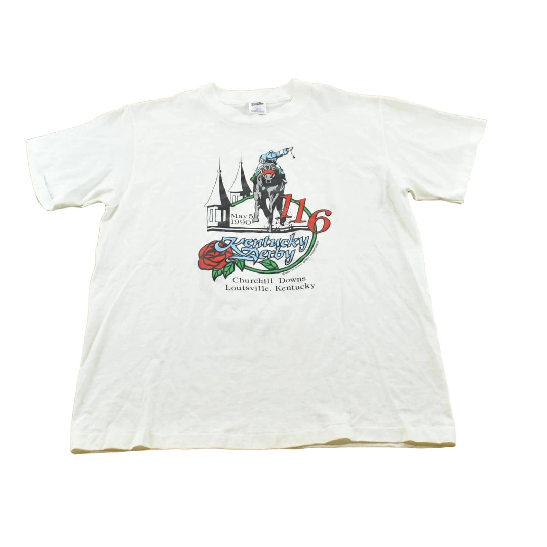 Vintage 1990 Kentucky Derby 116 T-Shirt Men's M