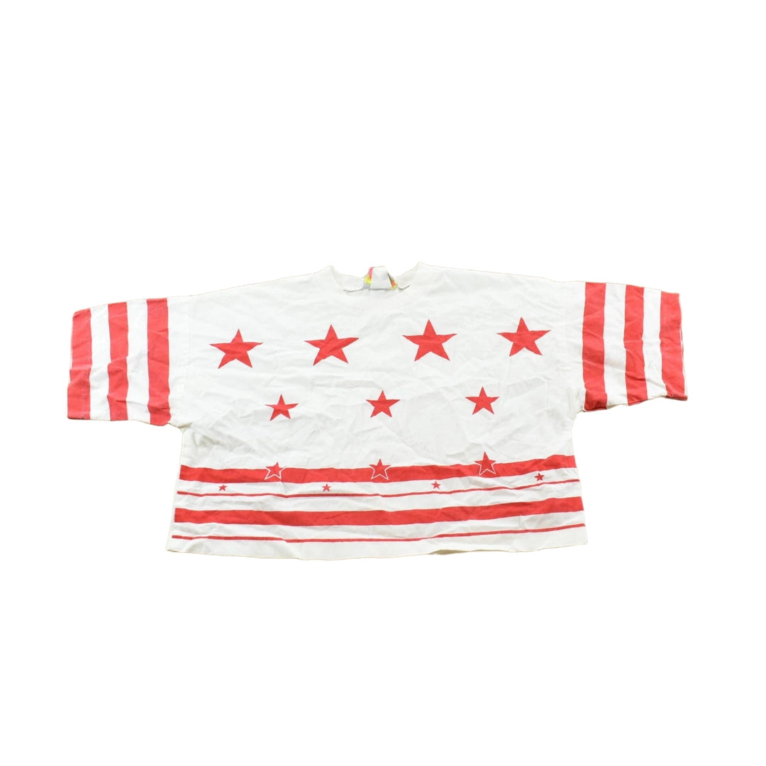 Vintage 1980s Stars T-Shirt Women's Cropped L