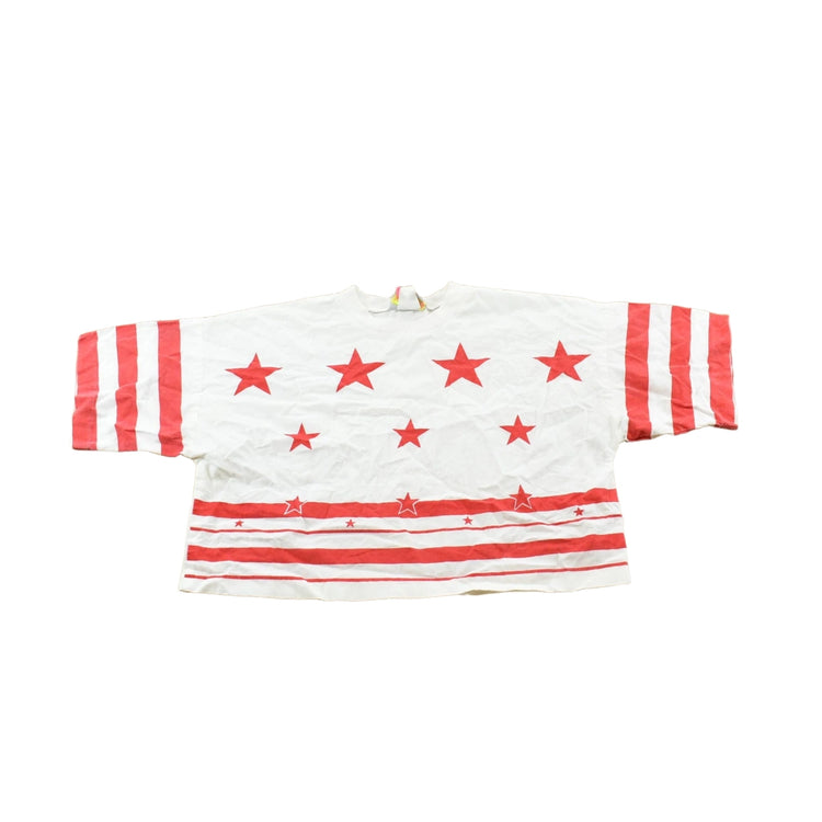 Vintage 1980s Stars T-Shirt Women's Cropped L