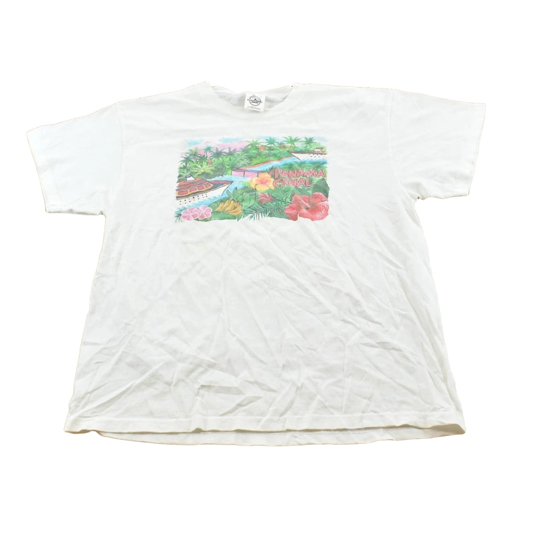 Vintage 1990s Panama Canal Souvenir T-Shirt Men's L