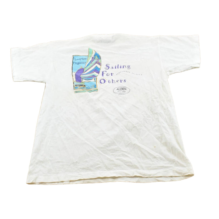Vintage 1995 Rhode Island Hospice Regatta Sailboat Souvenir T-Shirt Men's L