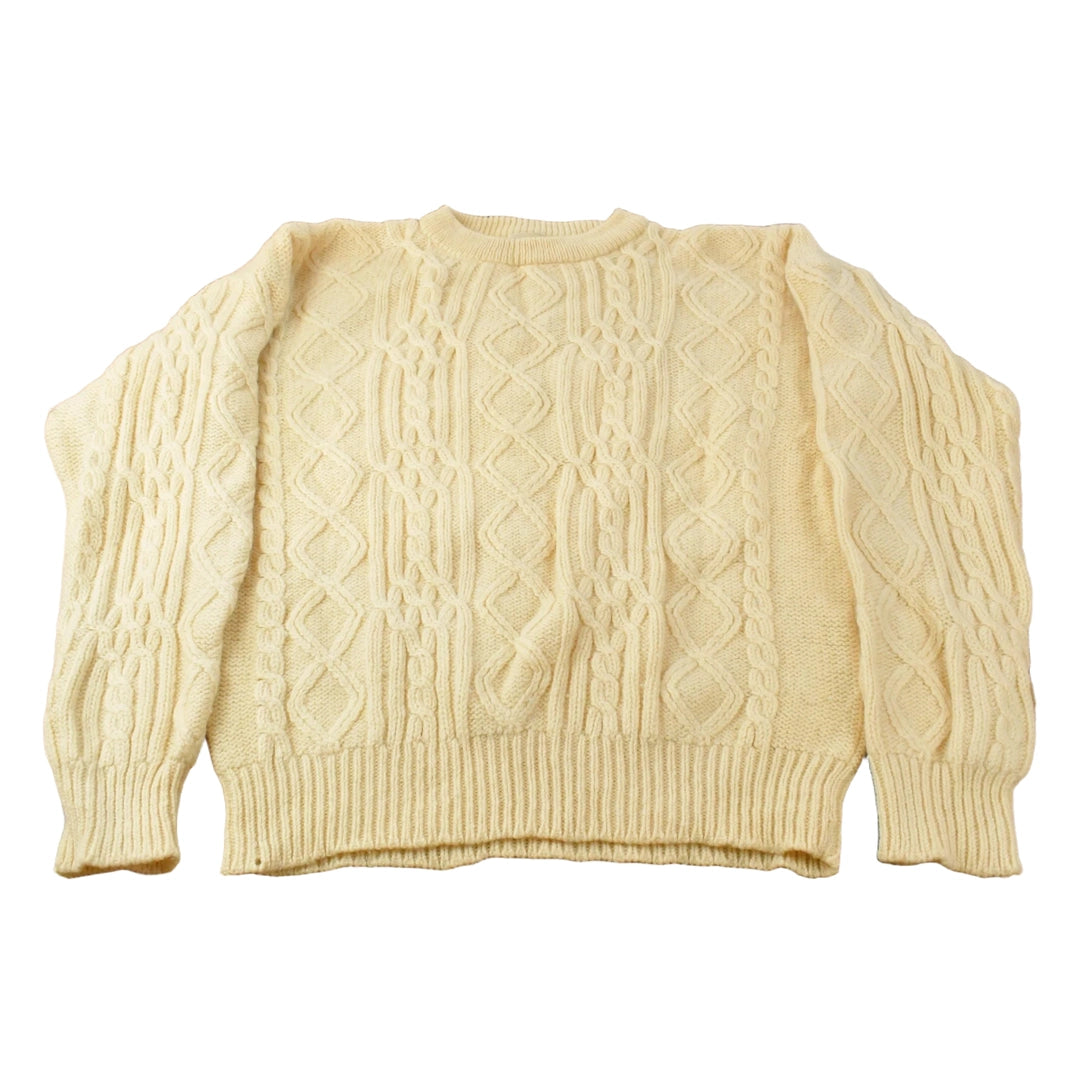 Vintage 1990s St. John's Bay Fisherman Ribbed Wool Knit Sweater Men's XL