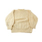 Vintage 1980s Rita Condron Fisherman Ribbed Wool Hand Knit Sweater Men's L