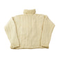 Vintage 1990s Lauren Ralph Lauren Turtle Neck Fisherman Ribbed Wool Knit Sweater Women's M