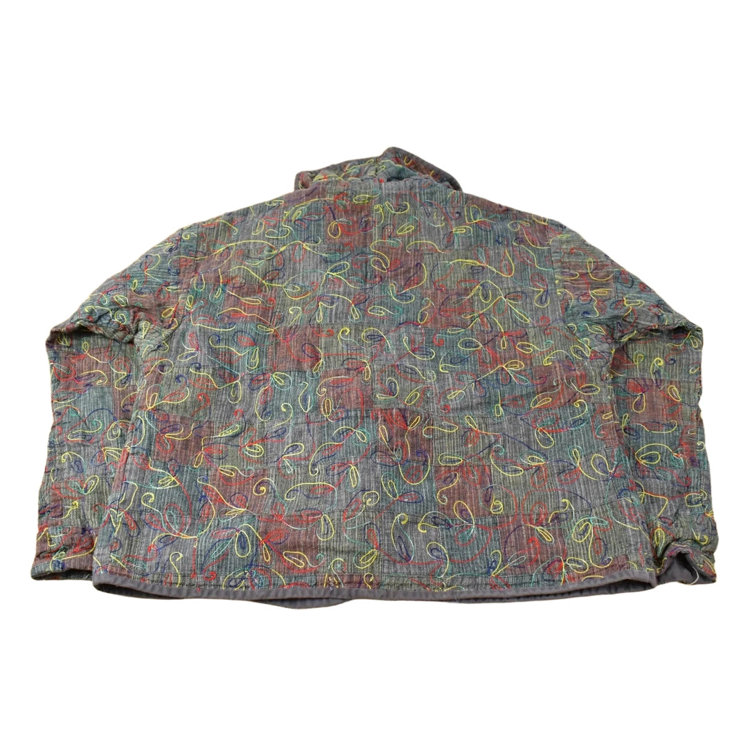 Vintage 1970s Woven Abstract Pattern Sport Coat Jacket Women's Large