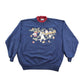 Vintage 1990s Morning Sun Cute Cat and Squirrel Graphic Crewneck Sweatshirt Women's L