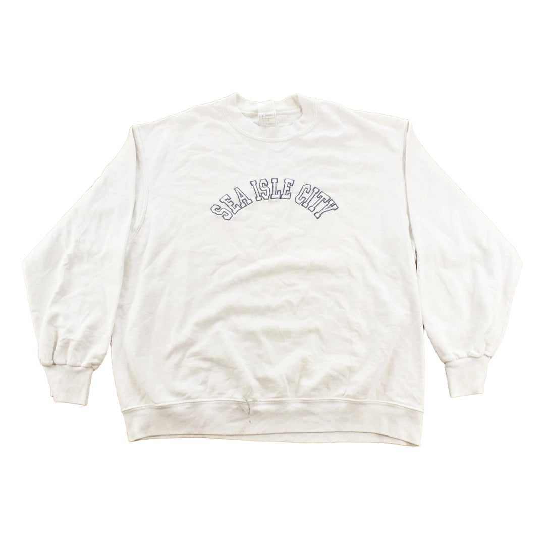 Vintage 1990s Sea Isle City Embroidered Travel Crewneck Sweatshirt Men's L
