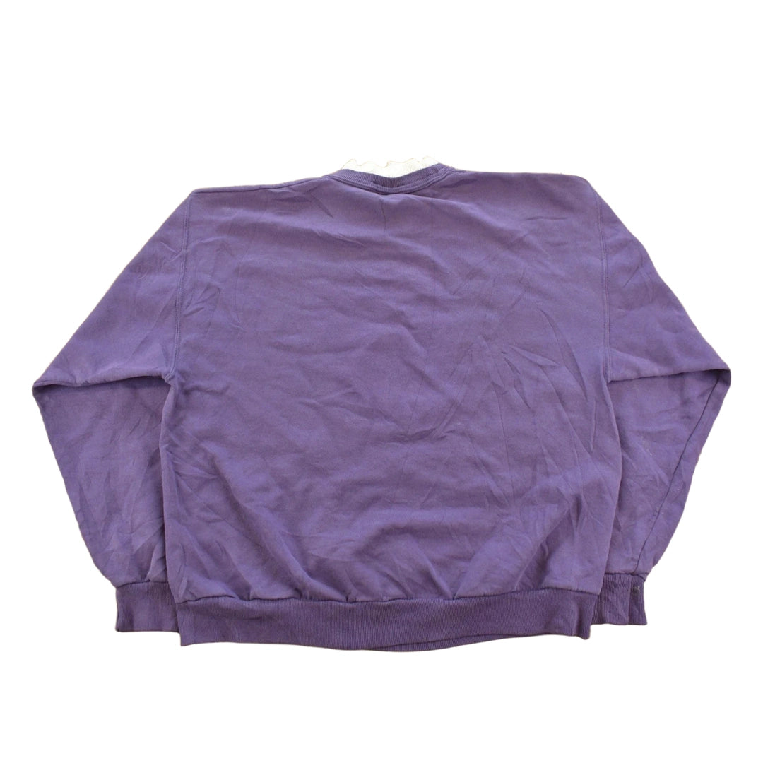 Vintage 1990s Morning Sun Cute Cat Embroidered Crewneck Sweatshirt Women's M