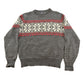 Vintage 90s Land's End Fair Isle Knitted Crewneck Sweater Men's L