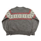 Vintage 90s Land's End Fair Isle Knitted Crewneck Sweater Men's L