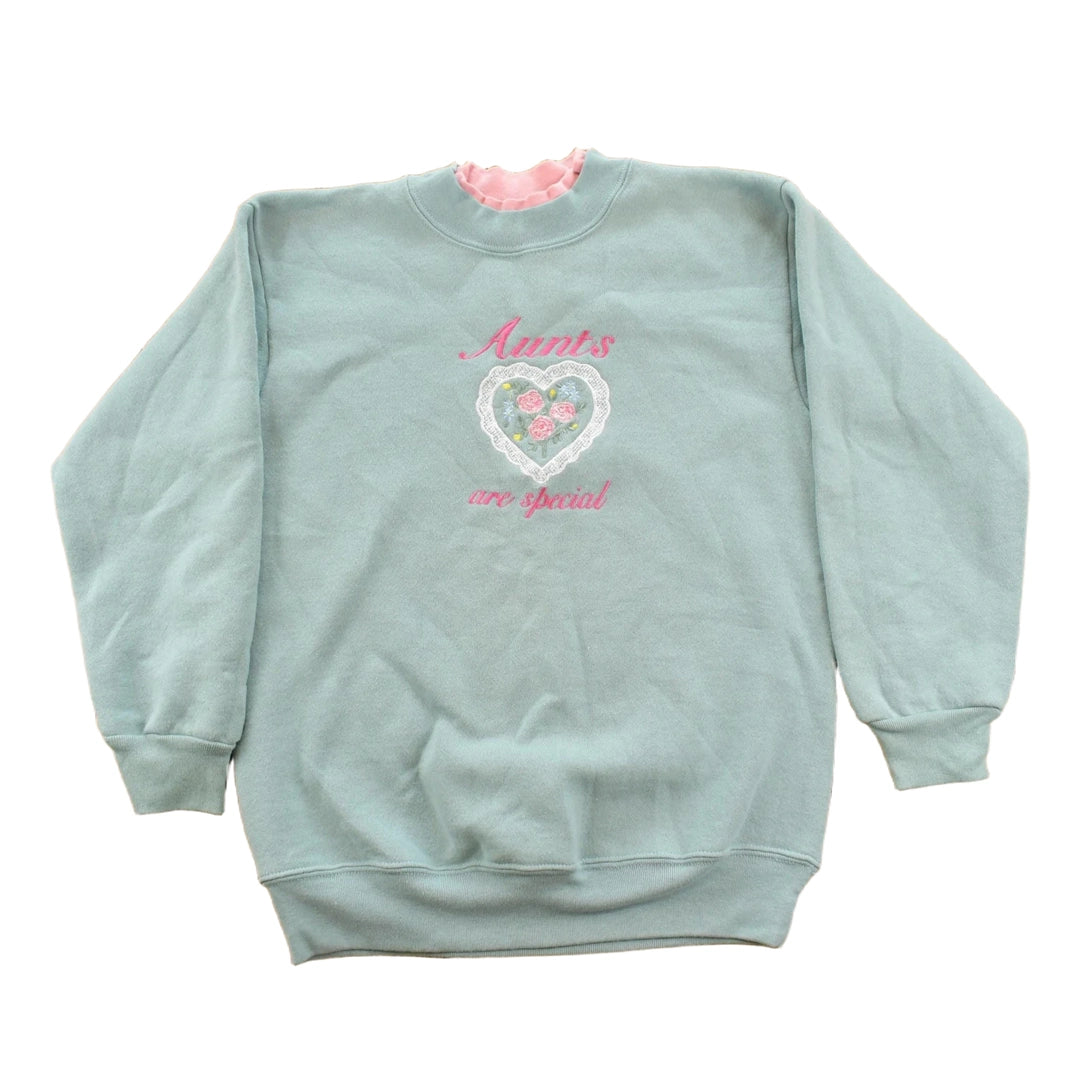 Vintage 1990s Aunts Are Special Embroidered Crewneck Sweater Women's S
