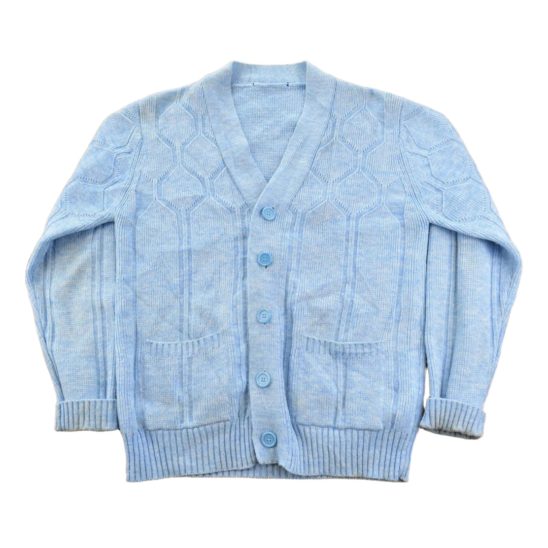 Vintage 1990s Geometric Knit Cardigan Sweater Men's M