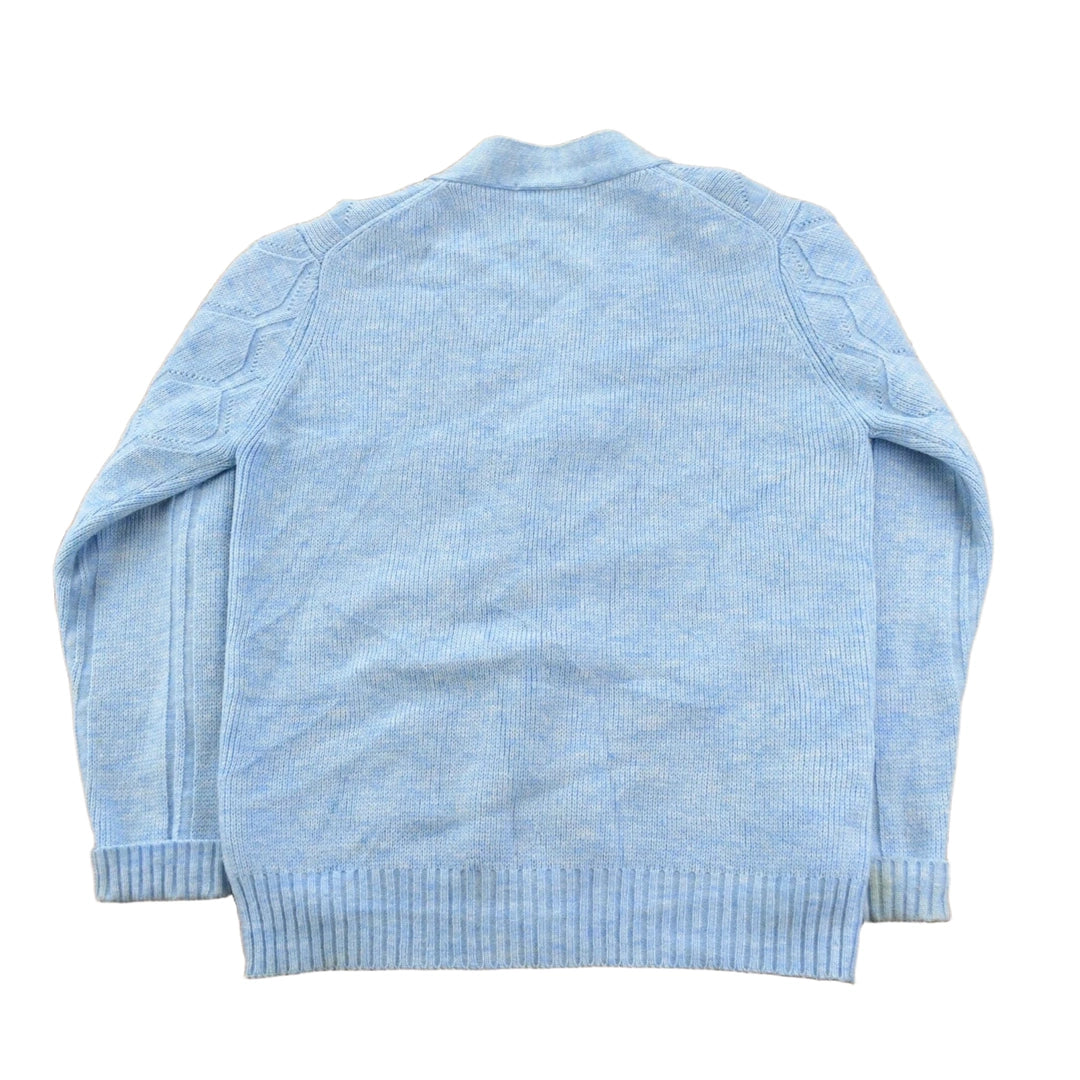 Vintage 1990s Geometric Knit Cardigan Sweater Men's M
