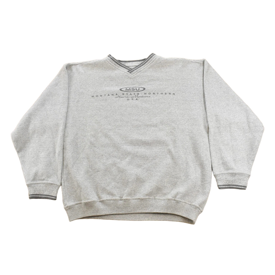 Vintage 1990s Montana State University Northern Collegiate Crewneck Sweatshirt Men's XL