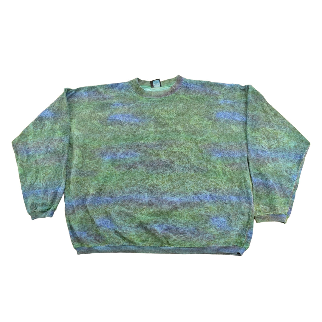 Vintage 1990s Maui Floral Paisley Graphic Crewneck Sweatshirt Men's 2XL