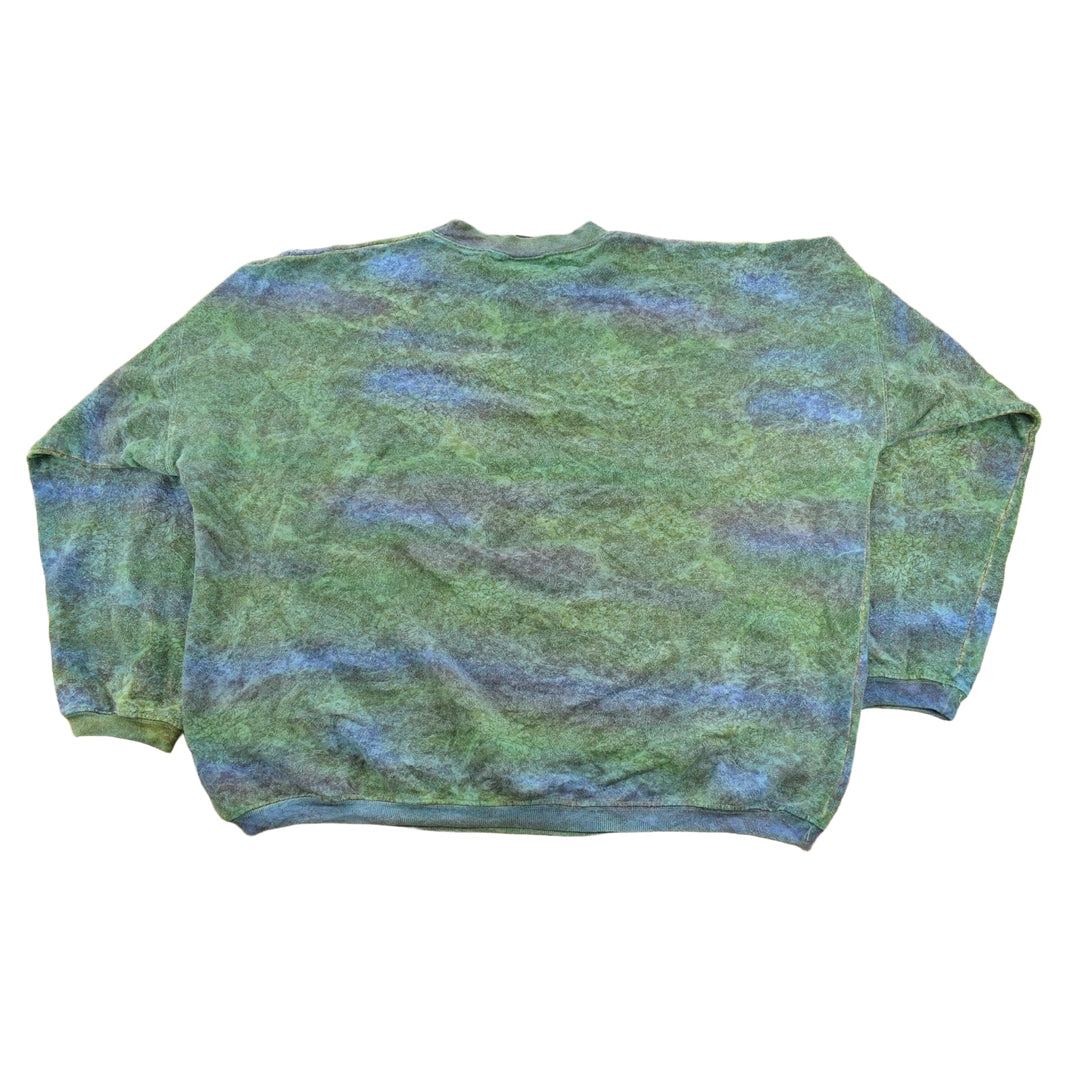 Vintage 1990s Maui Floral Paisley Graphic Crewneck Sweatshirt Men's 2XL