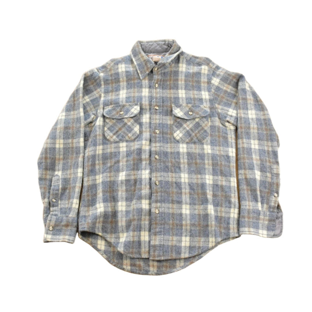 Vintage 1980s Wild River Plaid Flannel Button Up Shirt Men's S