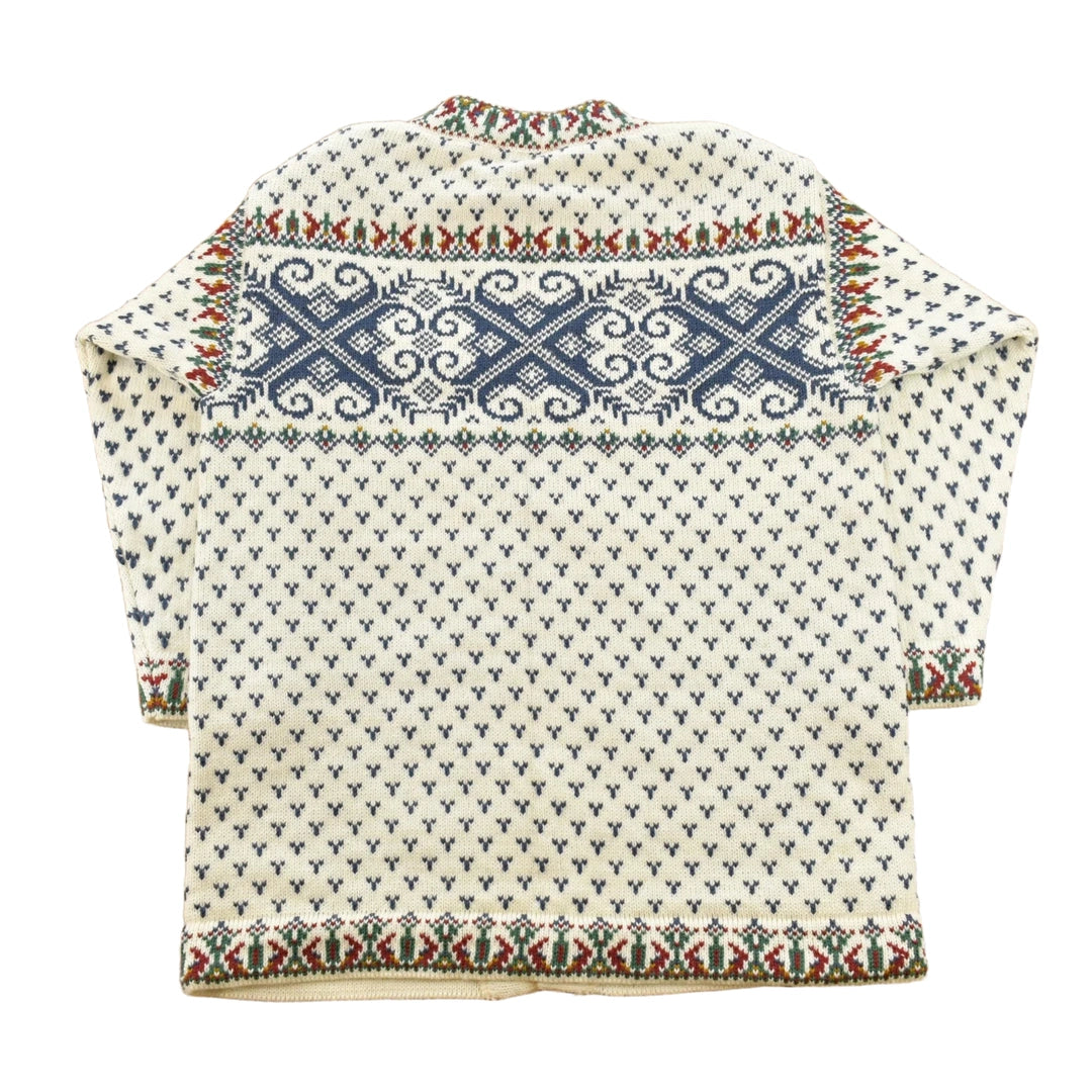 Vintage 1970s Nordstrikk Nordic Fair Isle Knit Cardigan Sweater Women's M