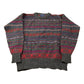 Vintage 1980s Cambridge Classics Abstract Knit Wool Crewneck Sweatshirt Mens Large