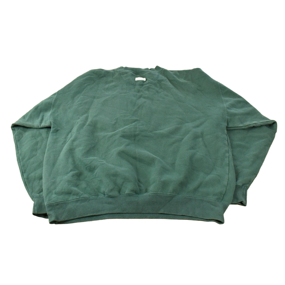 Vintage 1990s Uni Paisley Embroidered Logo Collegiate Crewneck Sweatshirt Men's L