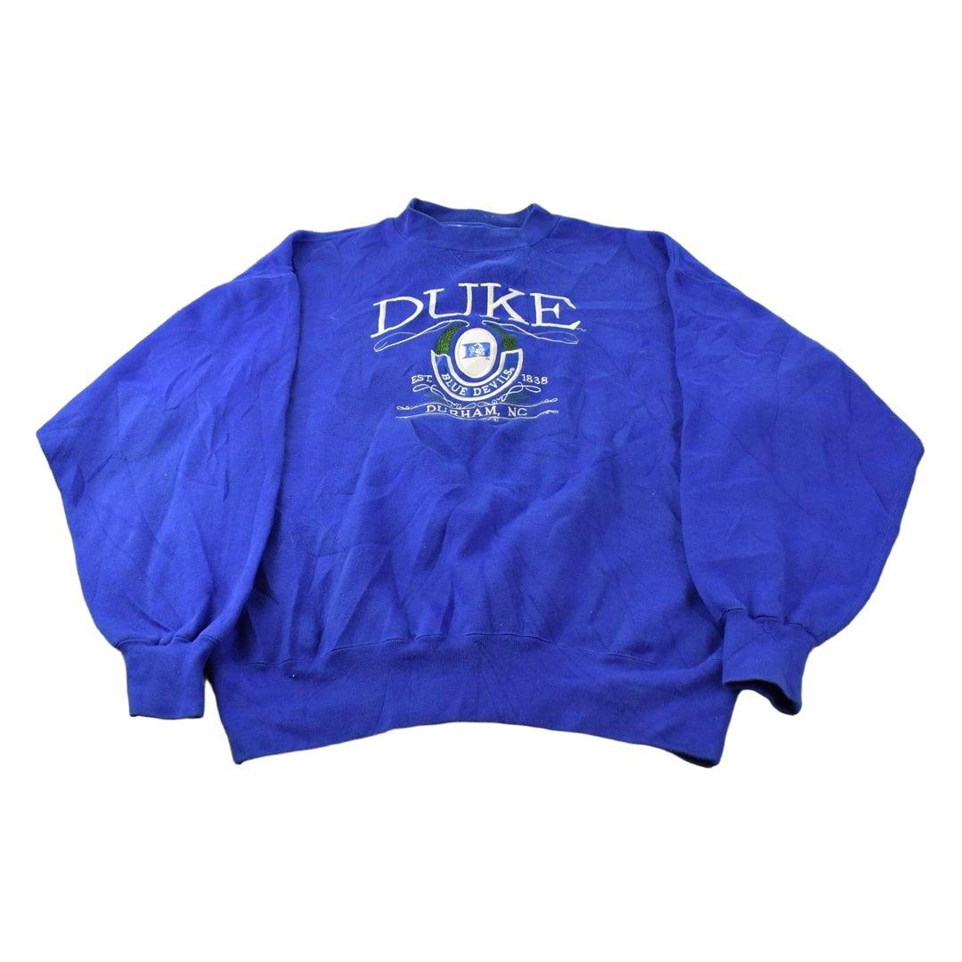 Vintage 1990s Duke University Collegiate Crewneck Sweatshirt Men's Large